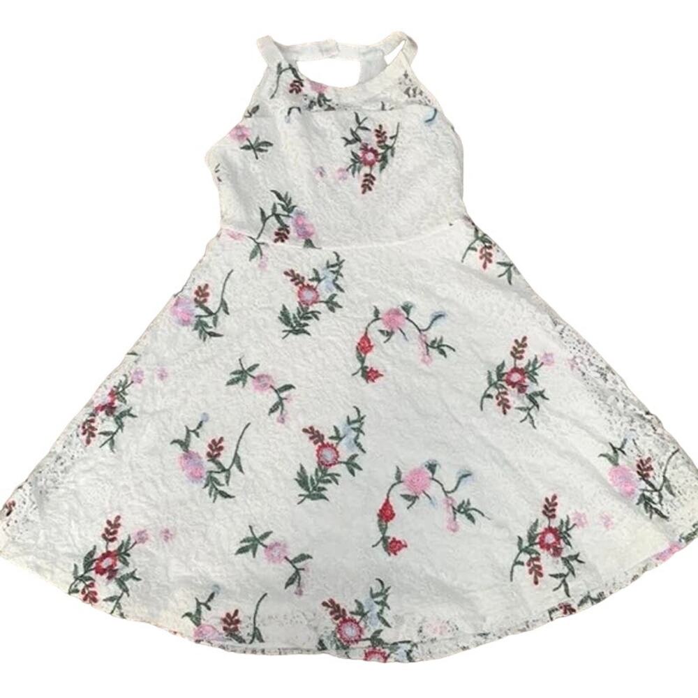 Blush by Us Angels Girls' Sleeveless Embroidered Lace Dress Size 16 in Ivory NWT